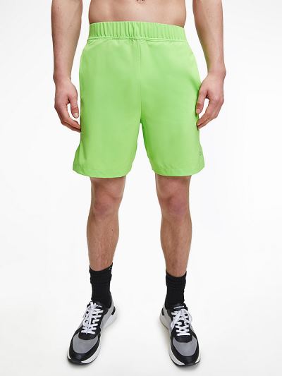 Calvin Klein Ruhák HU520626 | Calvin Klein Logo Gym Férfi Rövidnadrág Zöld / Fekete